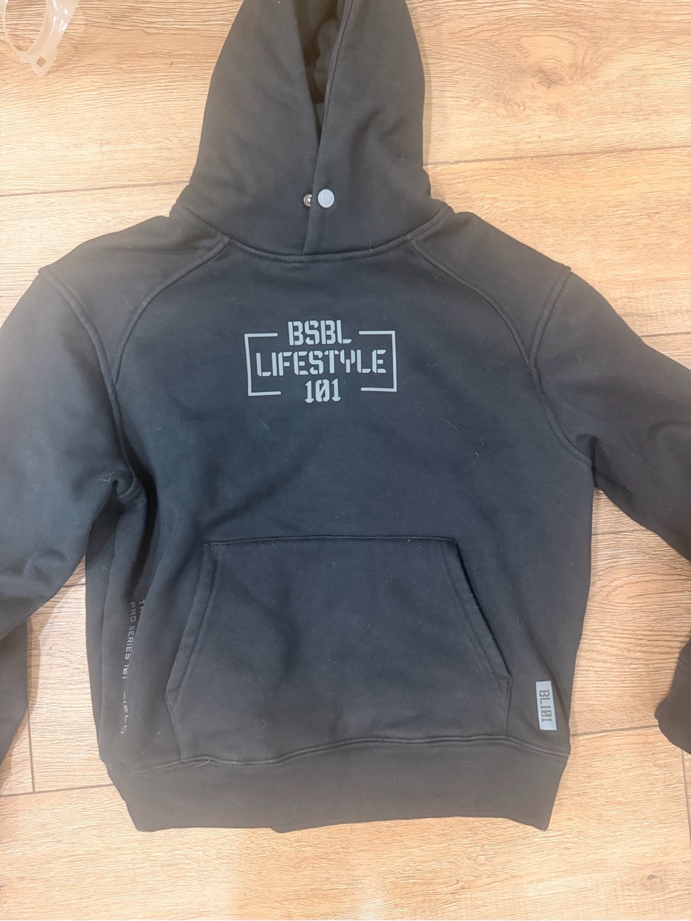BSBL Lifestyle 101 Kids' Black Hooded Sweatshirt